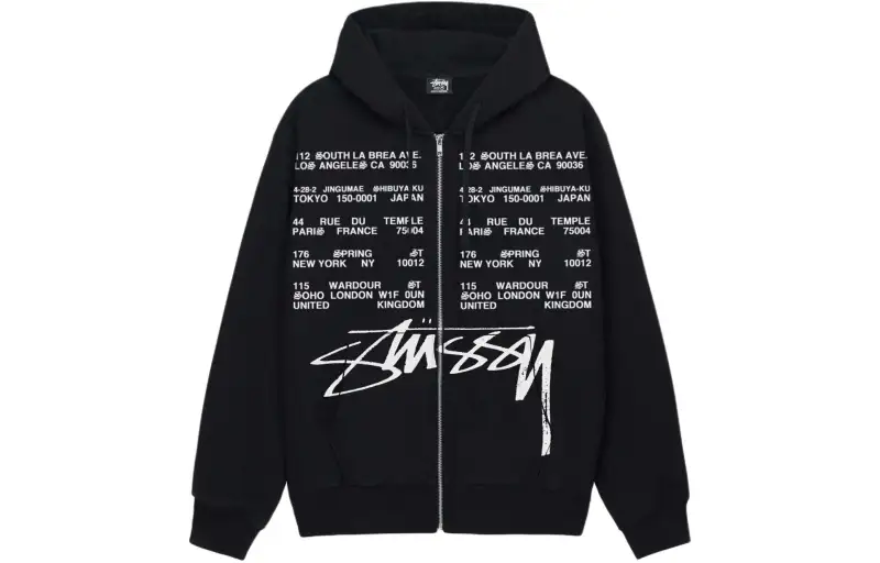 Stussy Locations Zip Hoodie