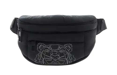 KENZO Tiger Polyester Sling Bag, Fanny Pack Mini Unisex Black