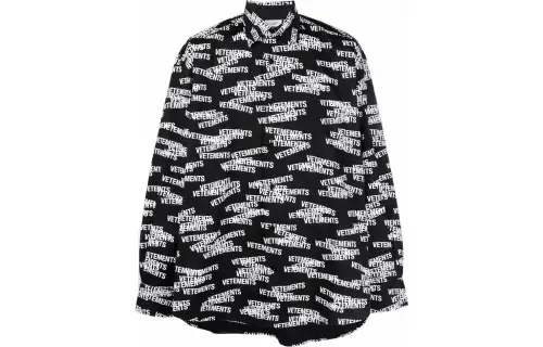 Vetements Shirts Unisex Black Lapel Moderate Other