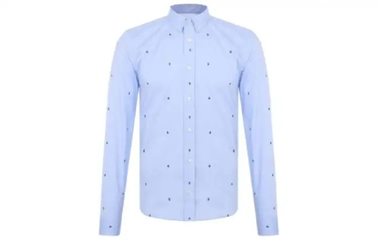 KENZO Shirts Men's Blue Lapel Moderate Other