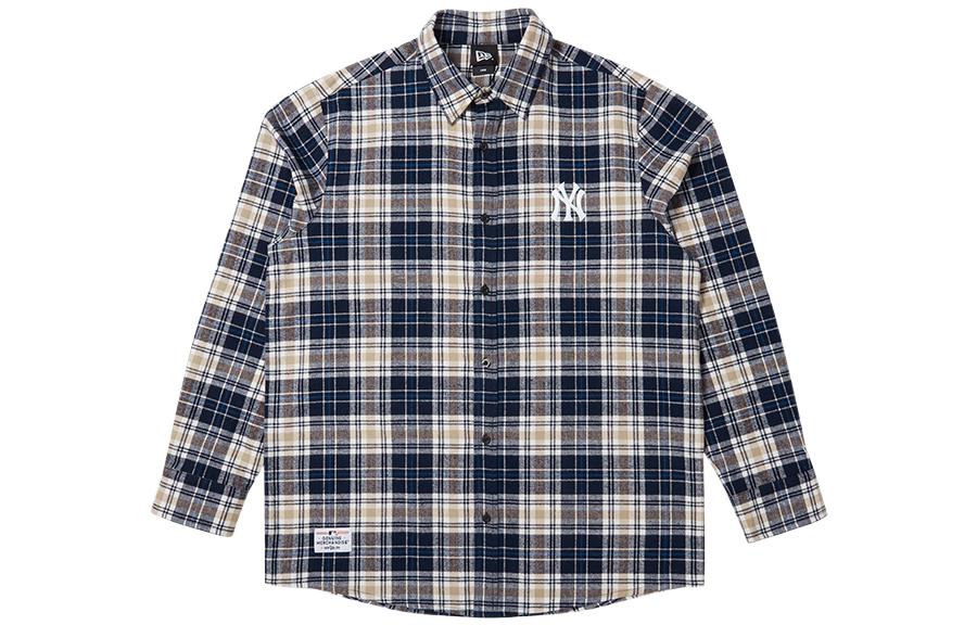 Рубашка New Era MLB New York Yankees (желто-черная в клетку)