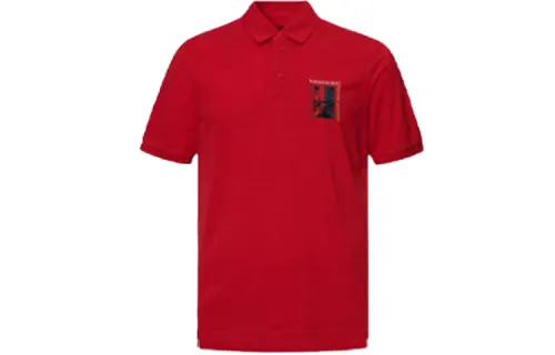 EVISU Polo Shirts Men's Red Polo Collar Moderate Other