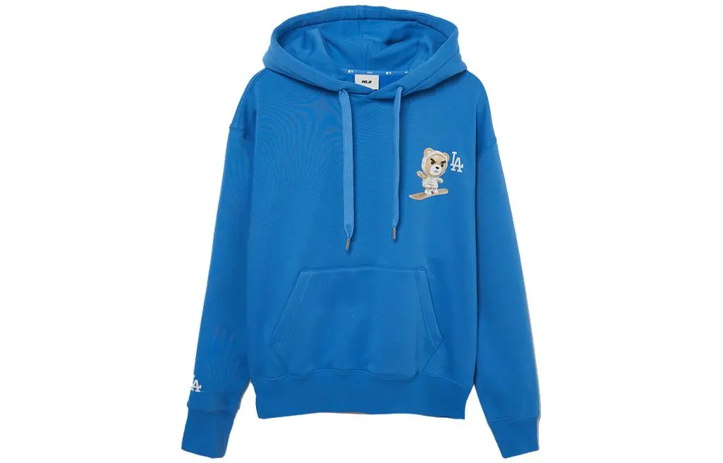 MLB Fashion Sports Collection Sweatshirts Unisex Light Blue Hooded Moderate Regular