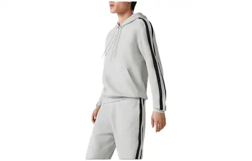 HERMES Sweatshirts Men's Gray Hooded Moderate Regular