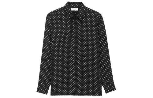 SAINT LAURENT Dotted Long Sleeved Shirt