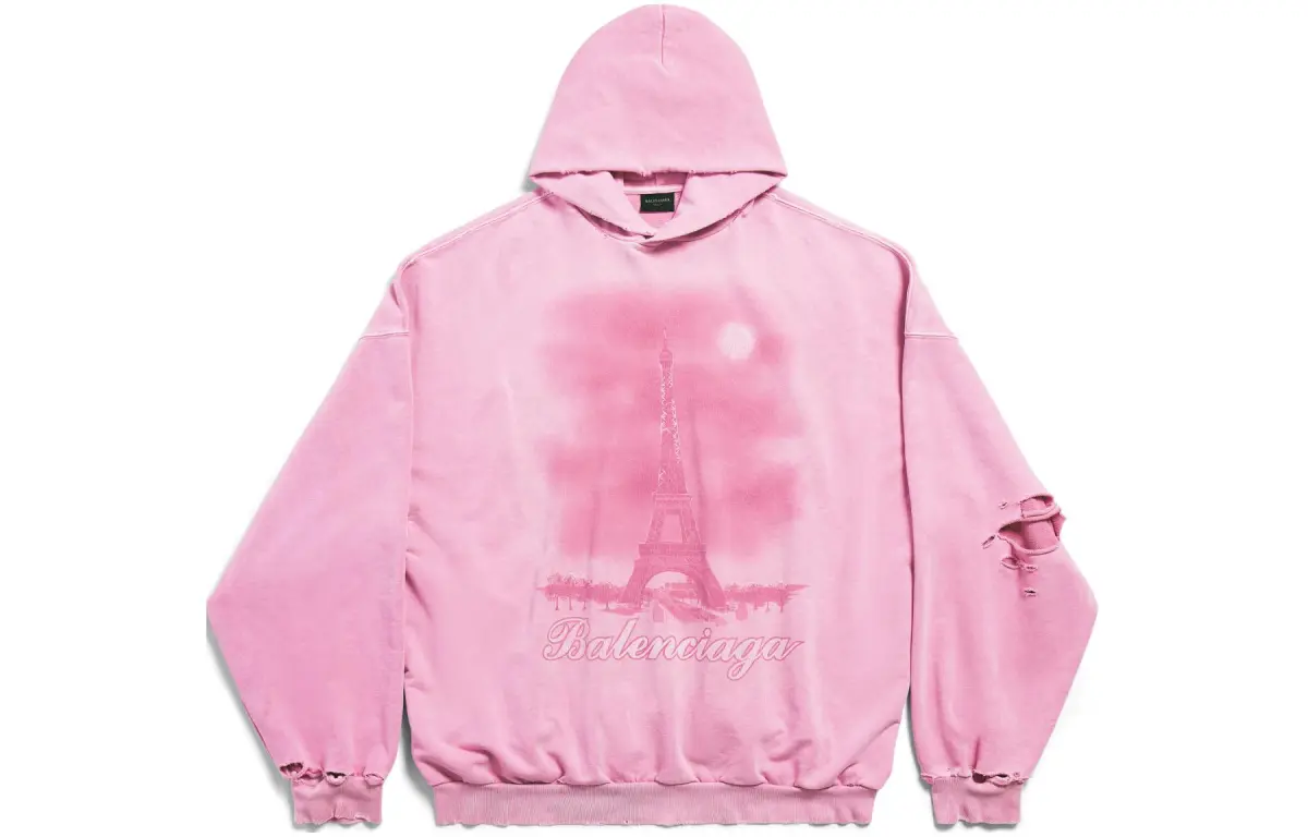 Balenciaga Sweatshirt Loose Fit Unisex Light Pink