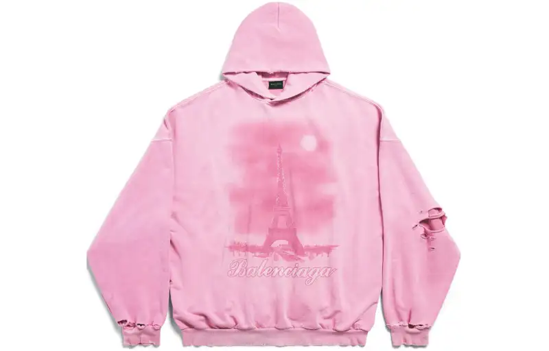 Balenciaga Sweatshirt Loose Fit Unisex Light Pink