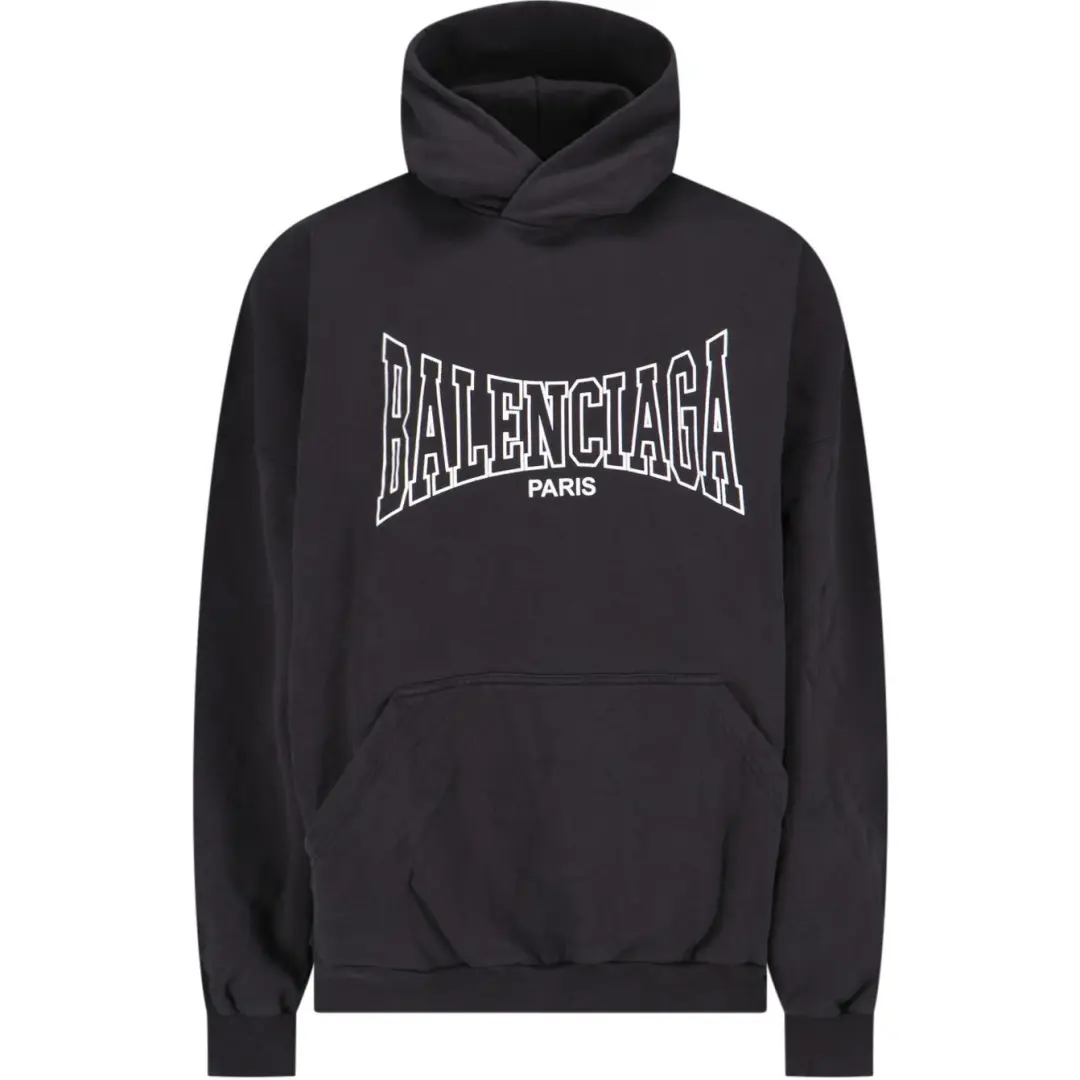 Balenciaga Paris Logo Printed Hoodie