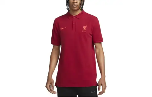 Nike Polo Shirts Men's Red Polo Collar Moderate Straight Fit
