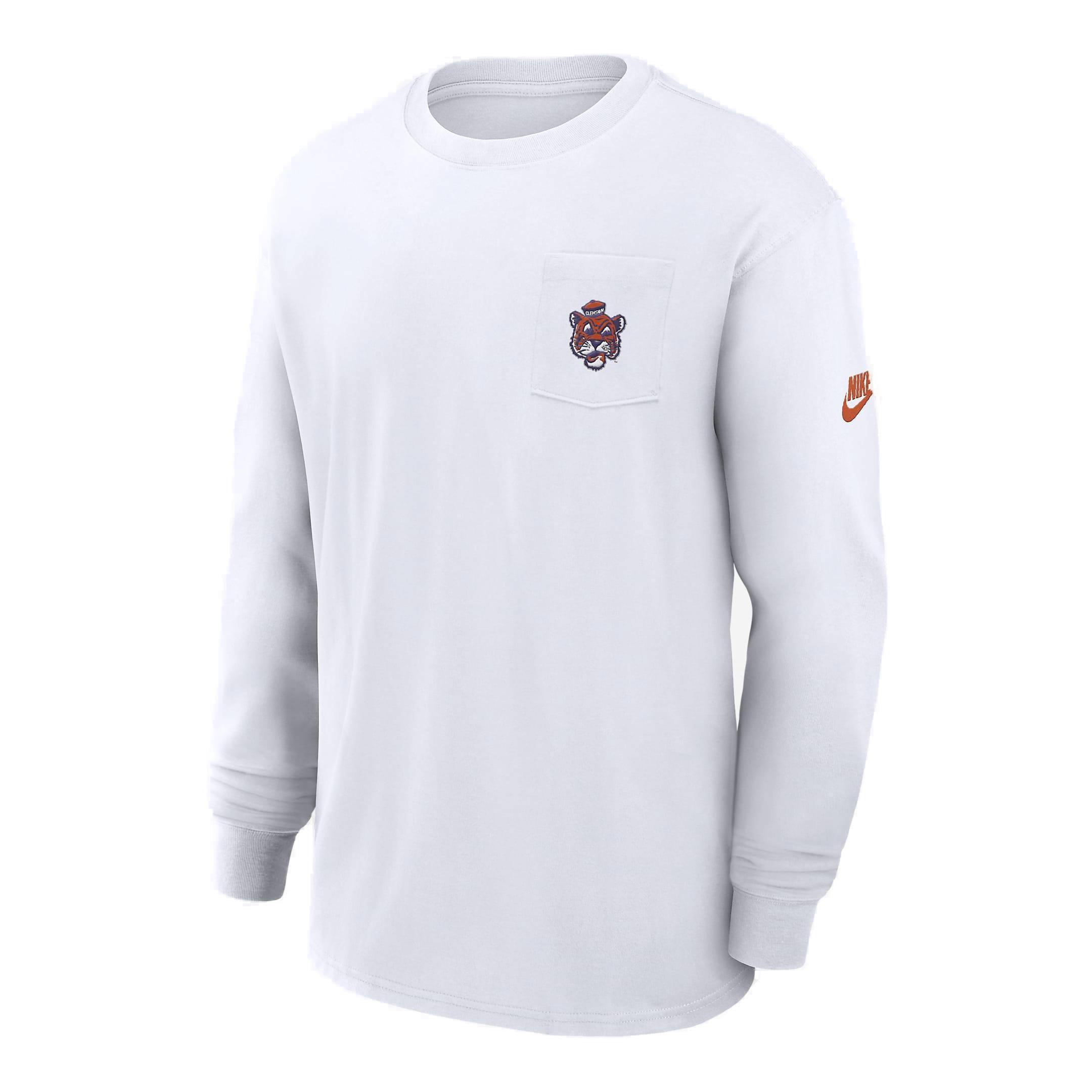 Nike Clemson Tigers Legacy Max90 Pocket Men's Nike College Long Sleeve T Shirt
