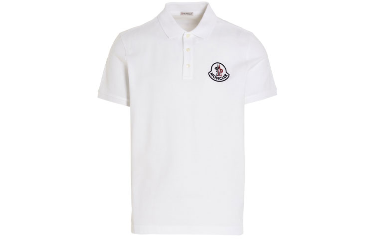 Мужская футболка-поло Moncler SS22 (белая)