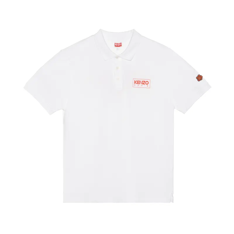 KENZO Letter Logo POIO Shirt Men's White