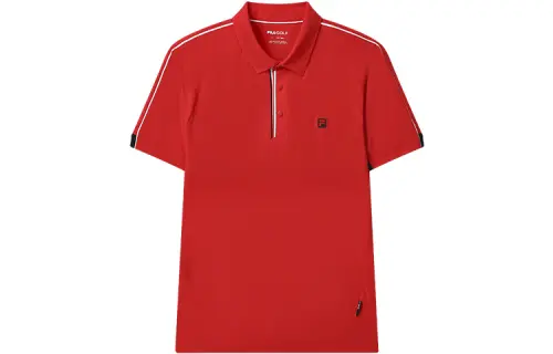 FILA Athletics Polo Shirts Men's Tomato Polo Collar Moderate Straight Fit