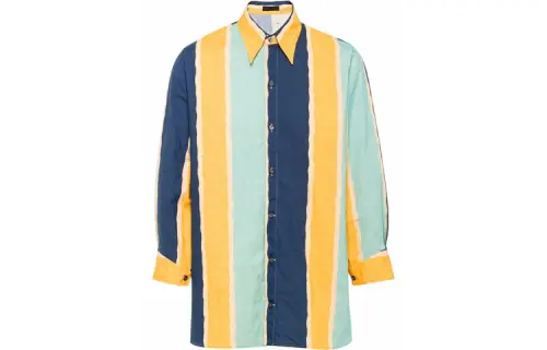 PRADA Shirts Men's Multicolor Pointed Collar Moderate