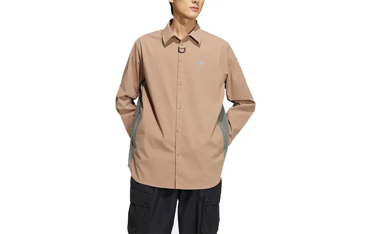 Adidas Shirts Men's Brown Lapel Moderate Workwear