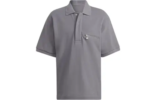 Adidas Originals TIE BREAK POLO Shirts Men's Light Gray Polo Collar Moderate Straight Fit