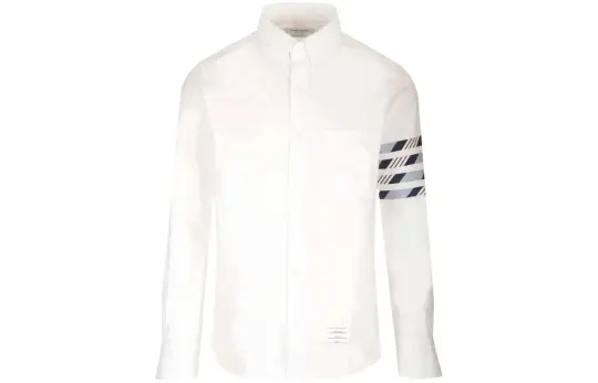 THOM BROWNE 4 Bar Striped Buttoned Shirt
