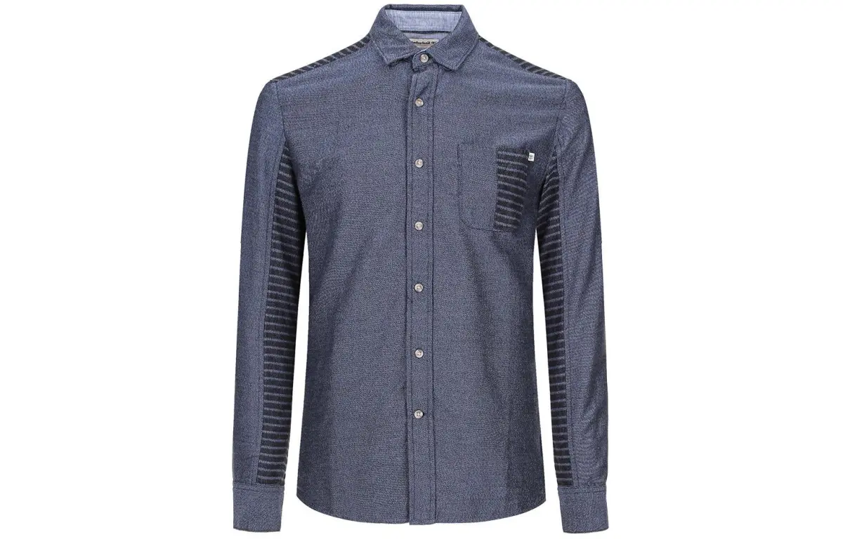 Timberland Shirts Men's Blue Lapel Moderate Shirt