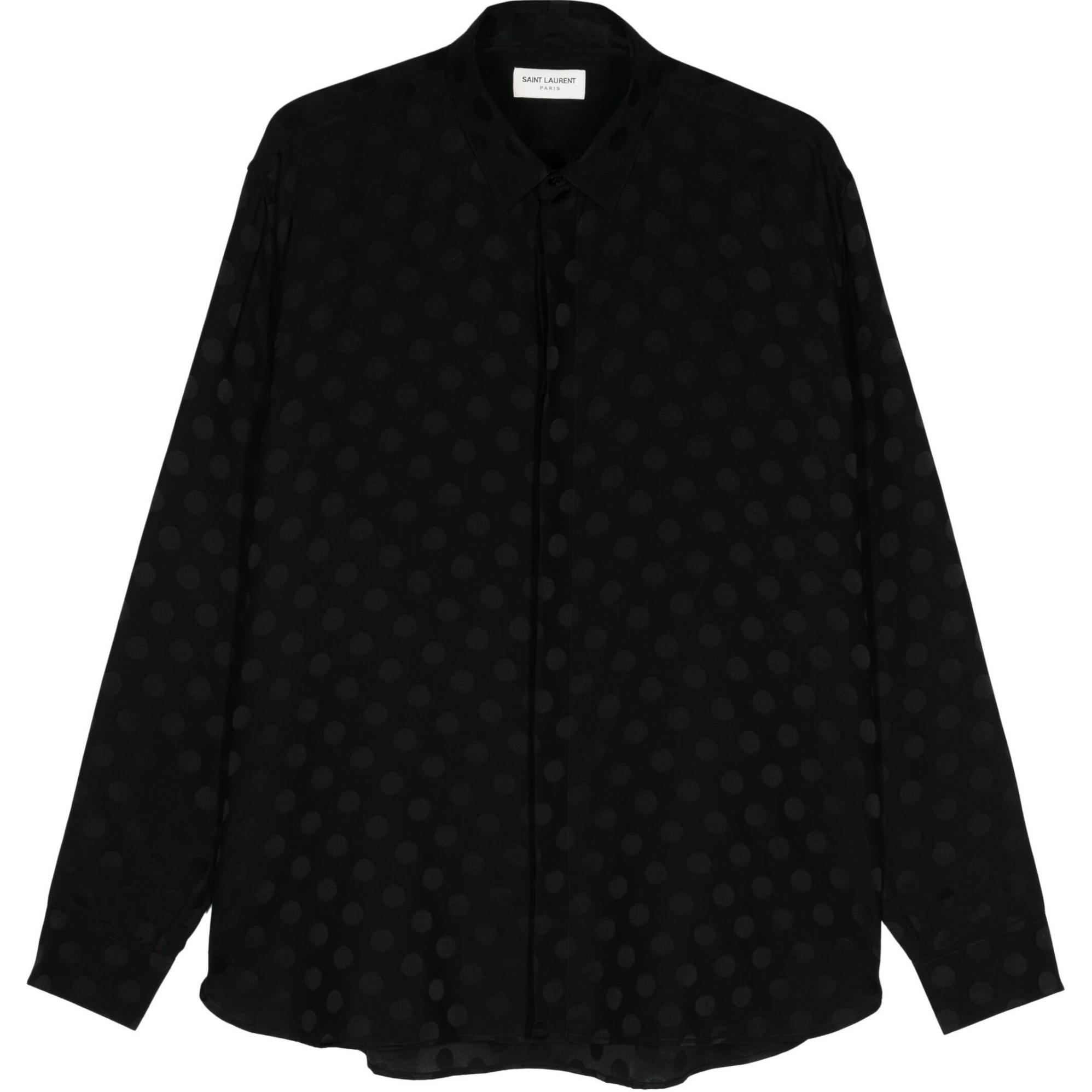 SAINT LAURENT Dotted Long-Sleeved Shirt