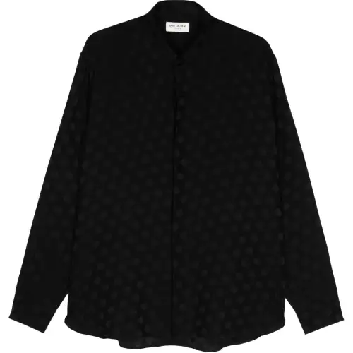 SAINT LAURENT Dotted Long-Sleeved Shirt