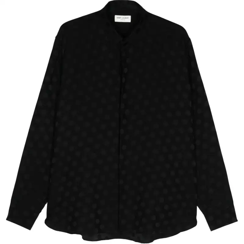 SAINT LAURENT Dotted Long-Sleeved Shirt