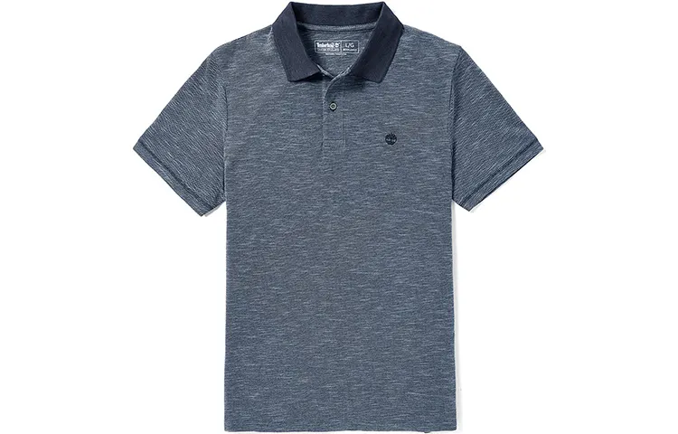 Timberland Polo Shirts Men's Blue Polo Collar Moderate Straight Fit