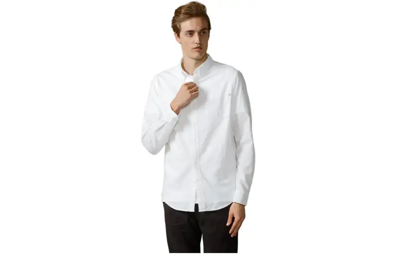 Timberland Shirts Men's White Pointed Collar Thin Shirt