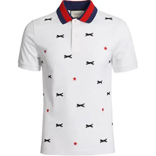 GUCCI Polo Shirts Men's Polo Collar Moderate Straight Fit