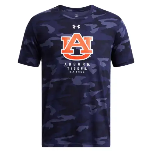 Under Armour Performance CottonCollegiate Camo T Shirt Men's Dark Blue