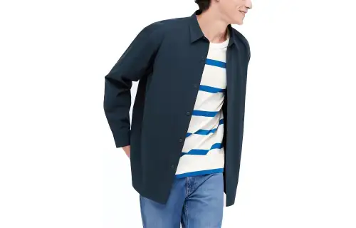 UNIQLO Jw Anderson Co Branded Series Shirt Men's Navy Blue