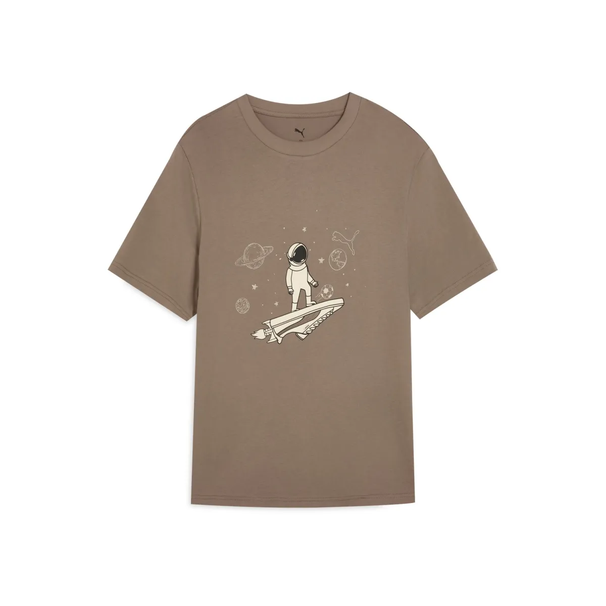 PUMA GRAPHICS Basic SS25 T Shirt Men's Taupe 93