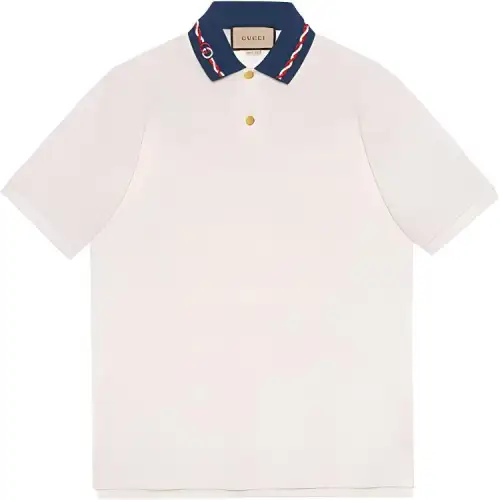 【Previous Season】contrast-collar polo shirt