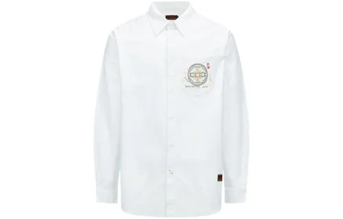 EVISU Shirts Men's White Lapel Moderate Other