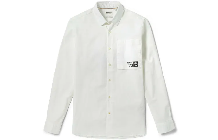 Timberland Shirts Men's White Square Collar Moderate Shirt