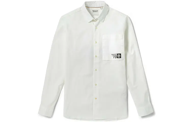 Timberland Shirts Men's White Square Collar Moderate Shirt