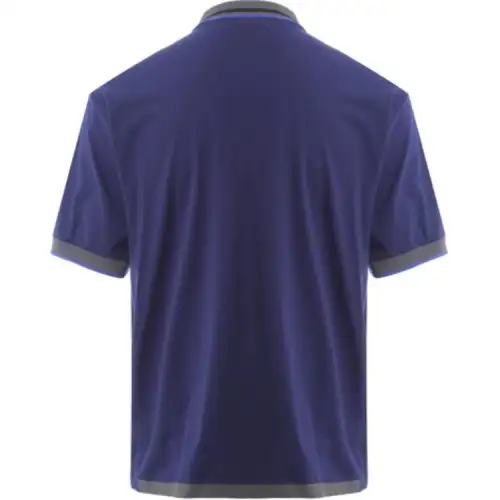 PRADA Polo Shirts Men's Dark Blue Polo Collar Moderate Straight Fit