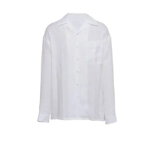 PRADA Notched collar Linen Shirt
