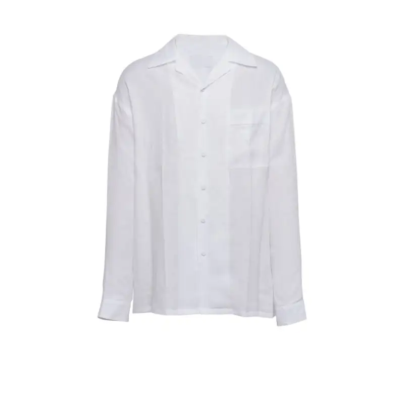 PRADA Notched collar Linen Shirt