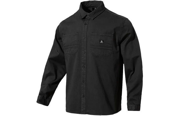 Converse Shirts Men's Black Lapel Moderate Other