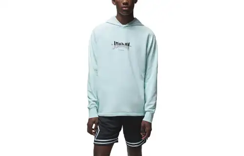 Jordan Sport Sweatshirts Men's Mineral Blue Hooded Moderate Regular