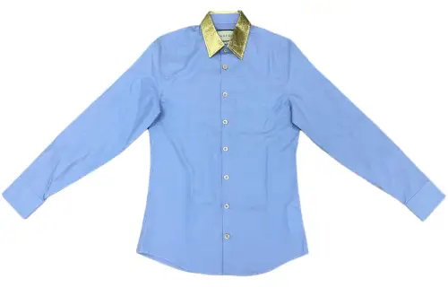 GUCCI Shirts Men's Blue Lapel Moderate Other