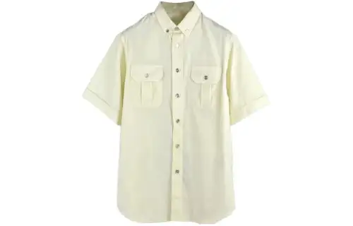 PRADA Shirts Men's Yellow Lapel Moderate Other