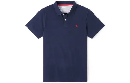 Timberland Polo Shirts Men's Dark Sapphire Polo Collar Moderate Straight Fit