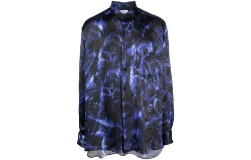 Vetements Shirts Unisex Blue Lapel Moderate Other