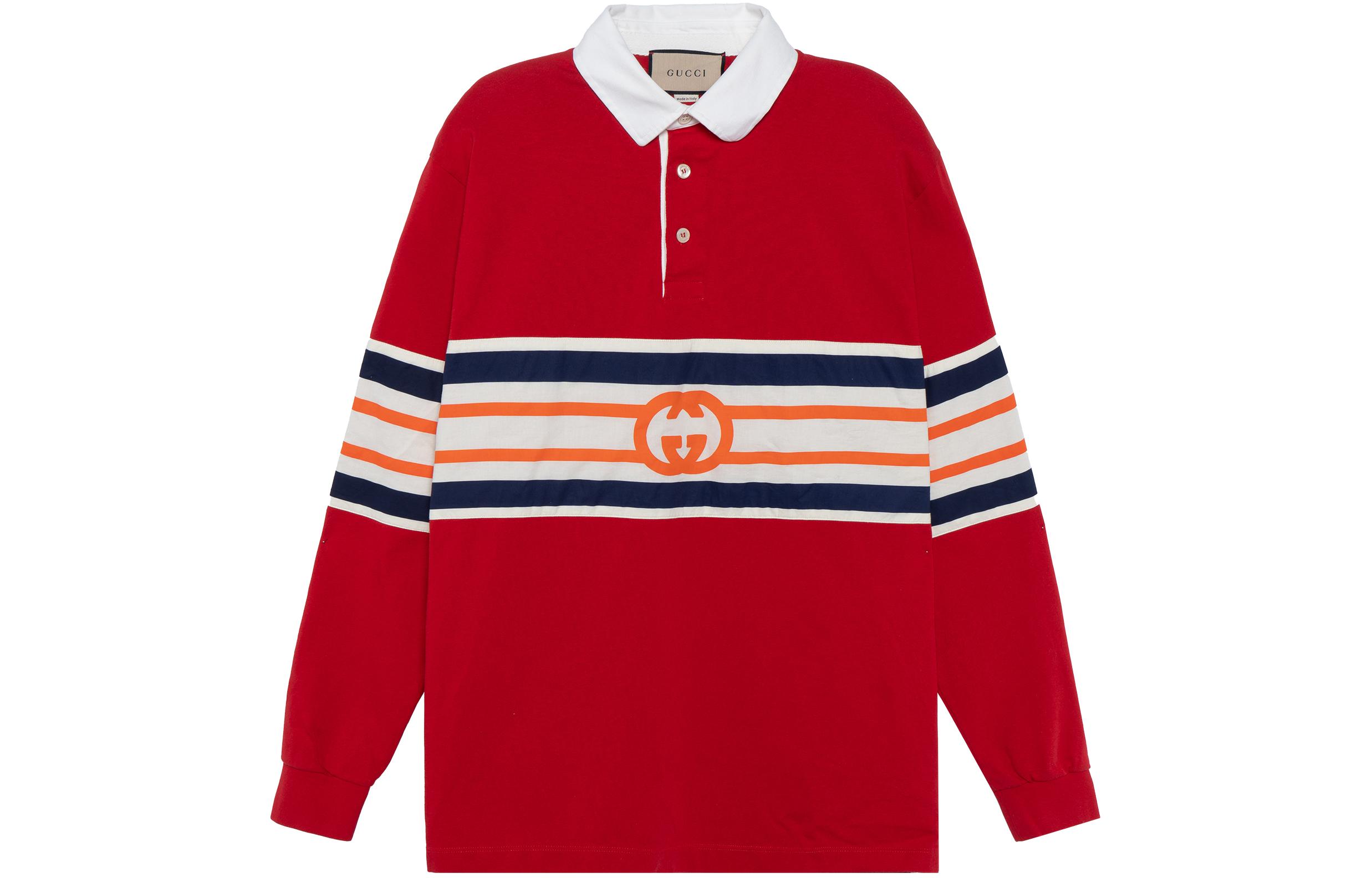 Мужская футболка Gucci LogoPolo (красная) — фото 1