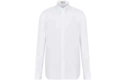 DIOR Quarterly New Products Shirts Men's White Lapel Moderate Shirt