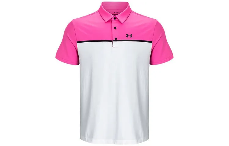 Under Armour Polo Shirts Men's White Polo Collar Moderate Straight Fit