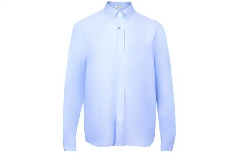 KENZO Shirts Men's Sky Blue Pointed Collar Moderate Other