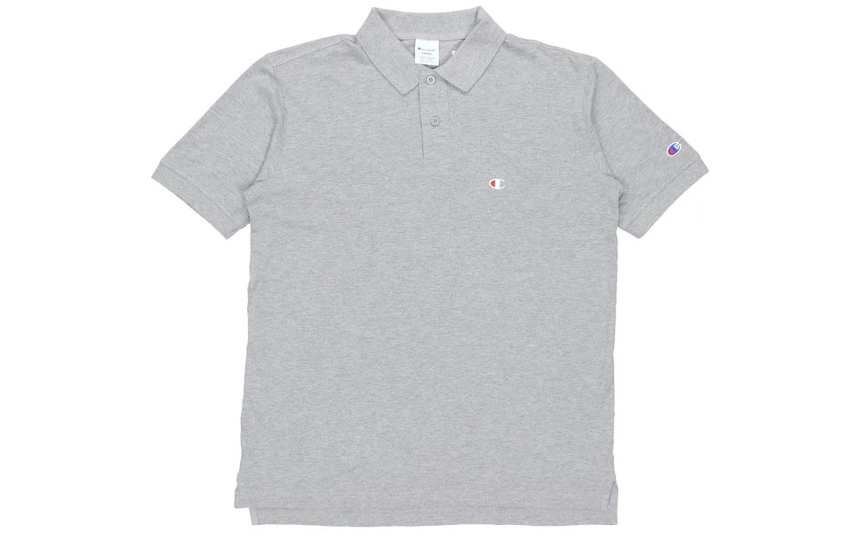 Champion Polo Shirt Japan Version Unisex Light Gray
