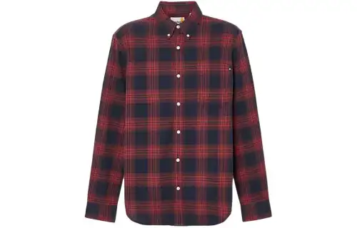 Timberland Long Sleeve Tartan Shirt Men's Red